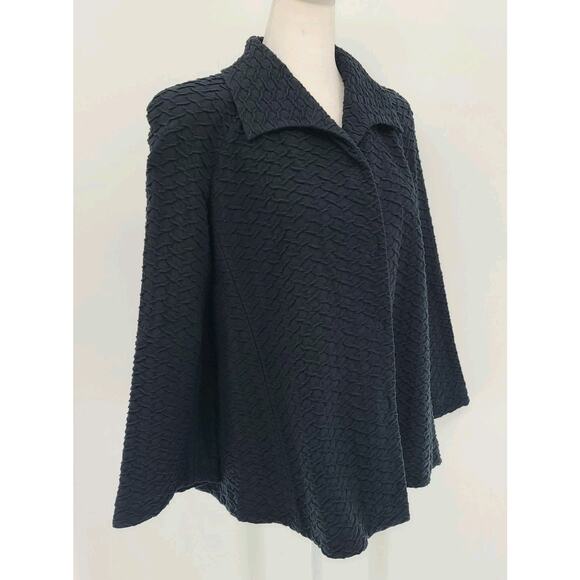 ARMANI Collezioni Car Coat Blazer Jacket Size 8 Snap Front Shoulder Pads Collar - Picture 4 of 13